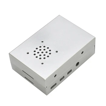

for Raspberry Pi 4 Aluminum Case with Cooling Fan Metal Shell Enclosure for RPI Raspberry Pi 4 Model B(Silver)