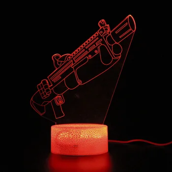 

Cartoon 3D Novelty Light 3d Night Light Led Illusion Lamp Touch Battle Royale Remote Control Table Lamp Party Decoration Light