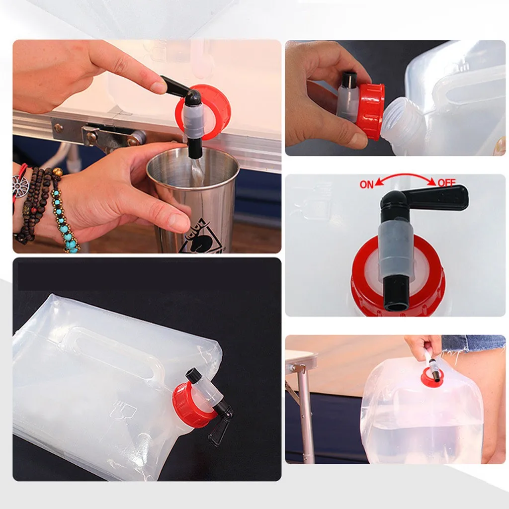 10L Large Foldable Water Bag Camping Gear PVC Outdoor Picnic Collapsible Drinking Water Bag Car Container Water Carrier new#YL5