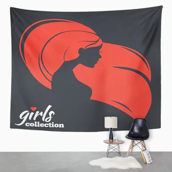 

Abstract Tapestry Beautiful Woman Silhouette Girls Home Dorm Decor Large Tapestry Wall Hanging Blanket For Living Room Bedroom