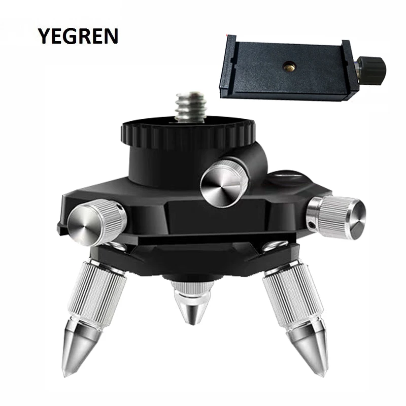 Infrared Level 360 degree Rotate Base with Universal   Adapter Clip 1/4 inch Mounting Thread Fine-turning Base   Tripod Bracket