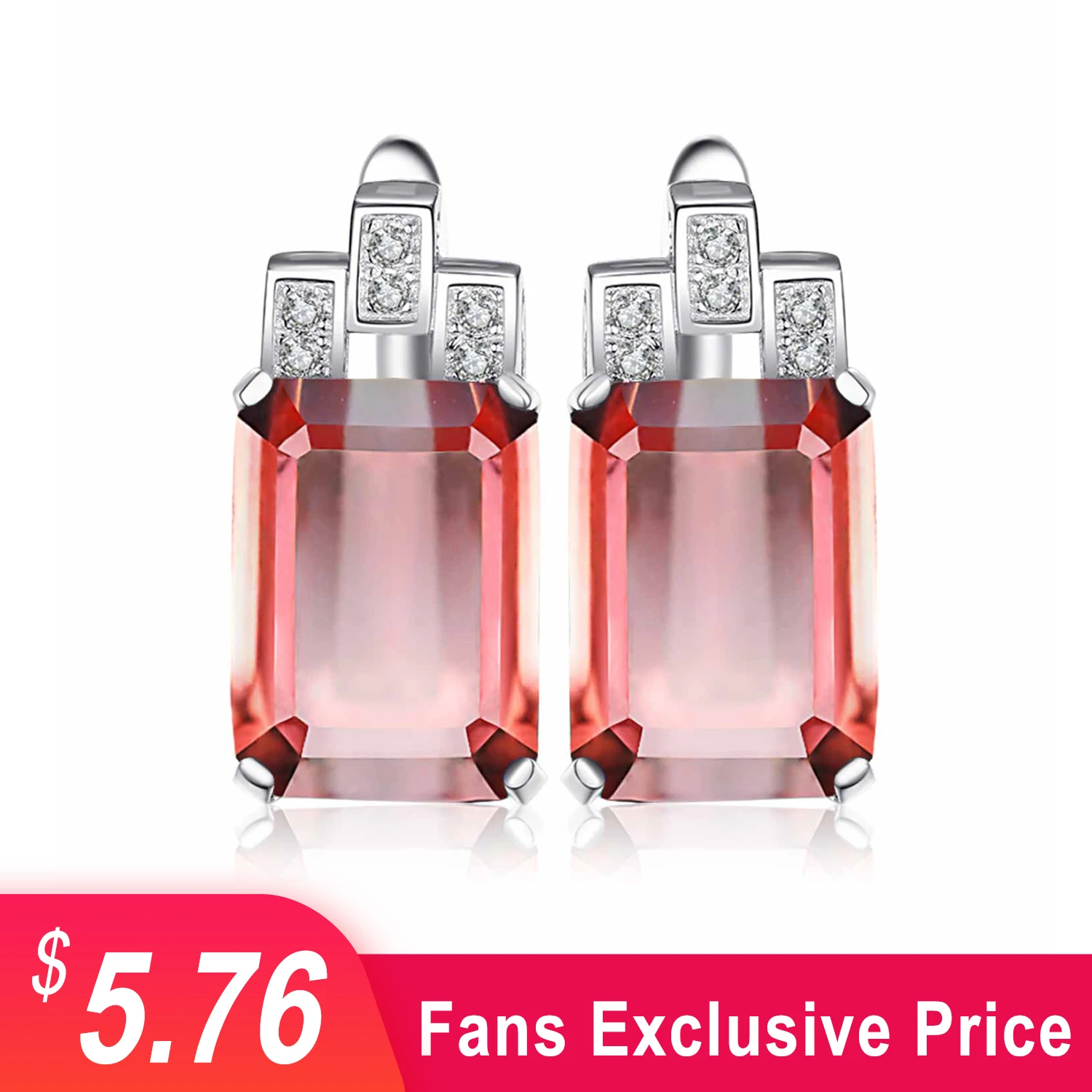 Nuevo  JewelryPalace-pendientes de aro de Plata de Ley 925 para mujer, aretes de aro con diasporo, de corte esmeralda de 7,5 quilates, con zultanita de imitación Nano bWwnMbQ8kVx