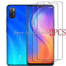 2PCS FÜR Tecno Funken 5 Luft Gehärtetem Glas Schutz auf Tecno KD6 SPARK5 Air 7