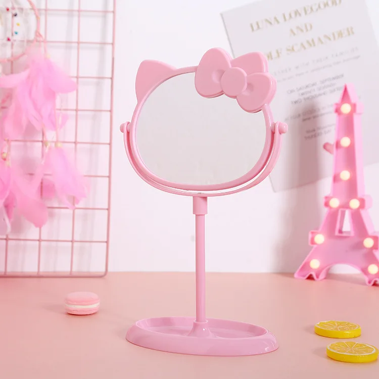 

Online Celebrity Mirror Makeup Mirror Princess Mirror Cute GIRL'S Heart Desktop tai mian jing with Storage Box European Style De