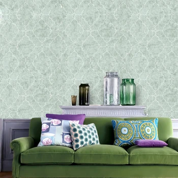

Simple European style mottled solid color Damascus rhombus line pattern wallpaper bedroom background wall paper