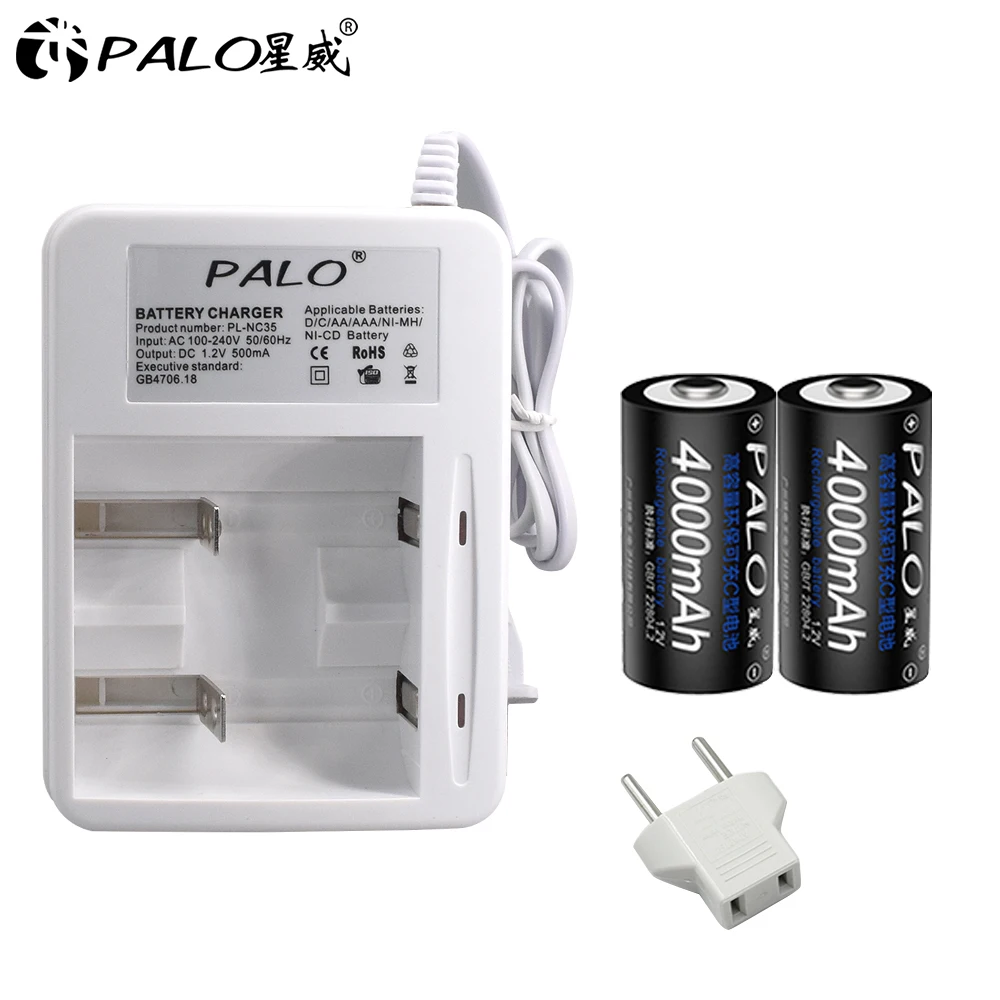 2 Slots LED Display Battery Charger For 2pcs AA/AAA Ni-MH Rechargeable Batteries 