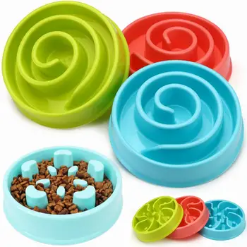 

Pet Dog Feeding Food Bowls Puppy Slow Down Eating Feeder Dish Bowel Prevent Obesity Dogs Supplies Dropshipping