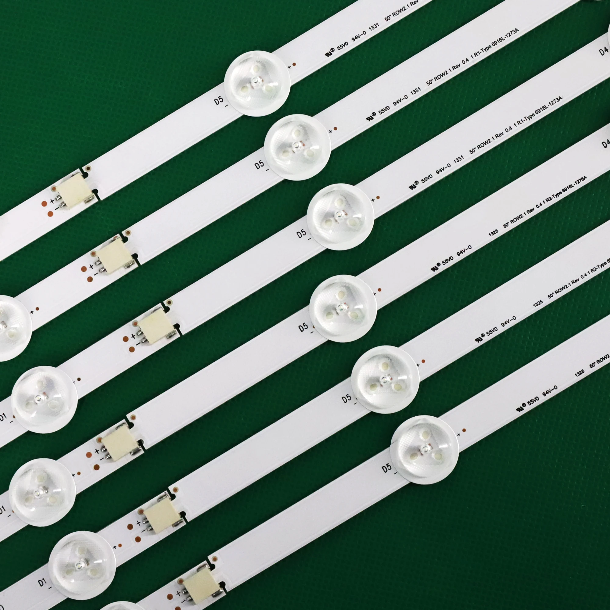 Conjunto de Tira de Luz de Fundo Led Compatível com lg 50ln 5100 50ln5700 50ln5600 50ln5400 Lc500due-sfr2 12 Peças