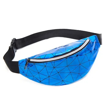 

Fashion Waist Packs women Fanny Pack Female Belt Bag Black Geometric Laser Chest Phone Pouch