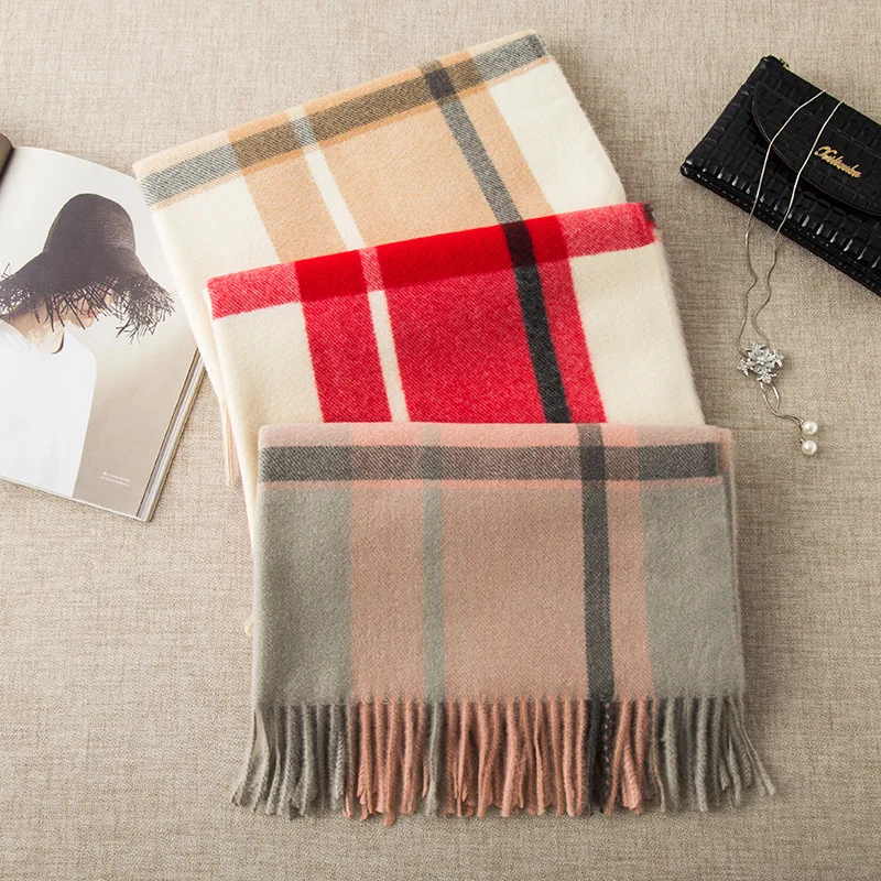 

2019 Promotion Han Edition Plaid Scarves Imitation Cashmere High-grade Yarn-dyed Gift Couples Scarf; Male And Female Warm Shawl