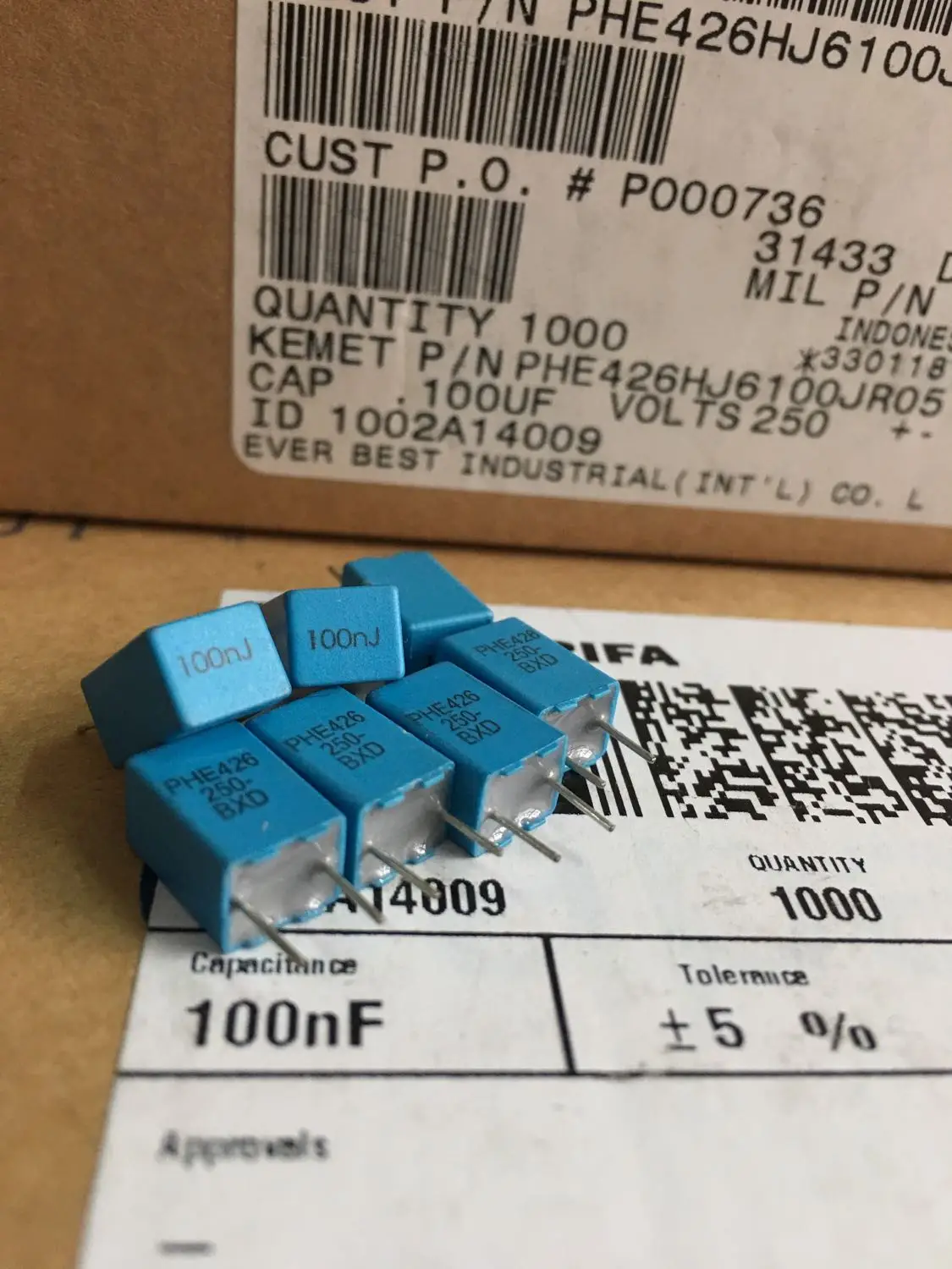 10 шт. RIFA PHE426 0 1 мкФ/250V 5% P5MM MKP 104/250V аудио синий пленочный конденсатор 426 100nF 250VDC 104 мкФ