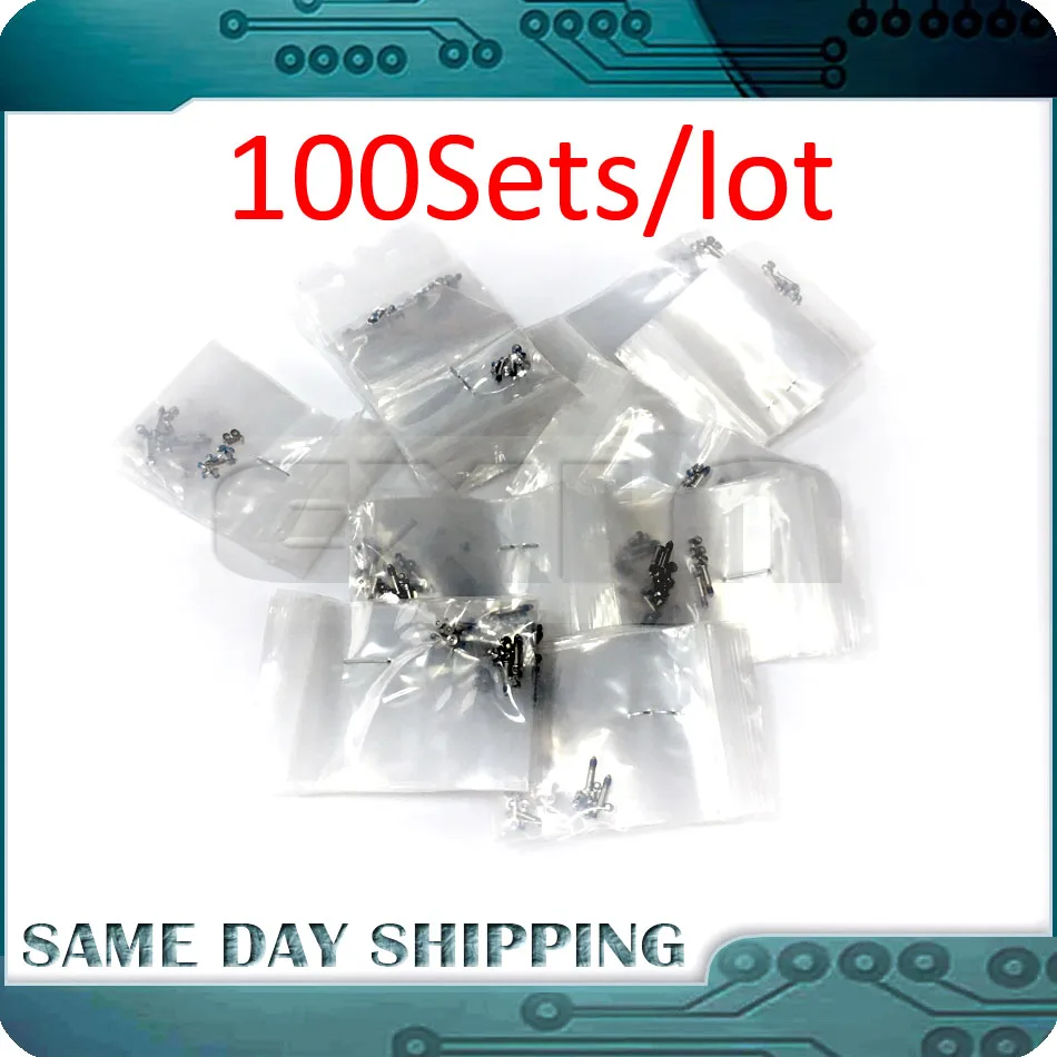 

100Sets/Lot for Macbook Pro 13" 15" A1278 A1286 A1297 Lower Bottom Screws Case Cover Screws Set 2008 2009 2010 2011 2012 Years