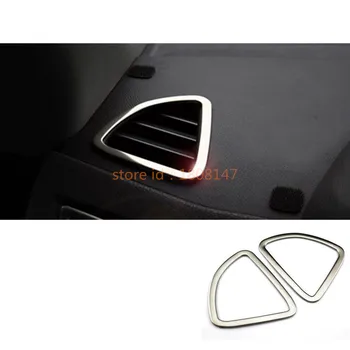 

Car Cover Garnish Detector Inner Trim ABS Silver Front Air Conditioning Outlet Vent 2pcs For Mitsubishi ASX 2013 2014 2015