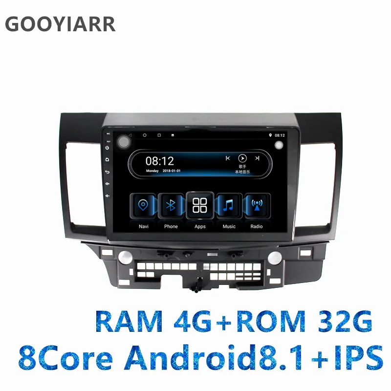 Excellent IPS Car GPS radio 8Core 4G+32G Android8.1 Multimedia Player for Mitsubishi Lancer 2007-2018 with radio BT stereo FM WIFI 19