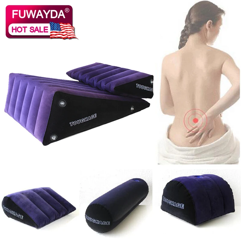 Car Inflatable Breathable pad Car Seat Gap Filler Lumbar Cushion Back Waist Support Travel