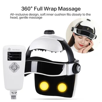 

Electric Head Massager Heated Music Helmet Smart 3D Compression Relax Fitness Equipment Reduce Fatigue Improve Sleep