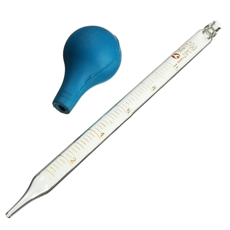 1pc Rubber Head Glass Dropper 10ml Rubber Head Glass Dropper Glass Pipette Lab Dropper Pipet With Scale For Lab Experiment