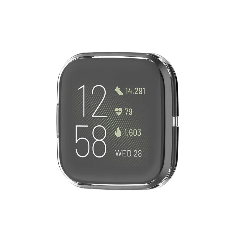 200 шт ТПУ силиконовый чехол для Fitbit Versa 2 Смарт-часы защитный чехол Versa2 полный экран оболочки чехлы Сменные аксессуары