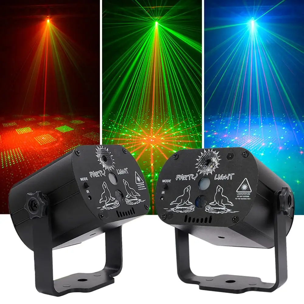 Новый светодиодный диско-Свет USB Перезаряжаемый RGB лазерный проекционный