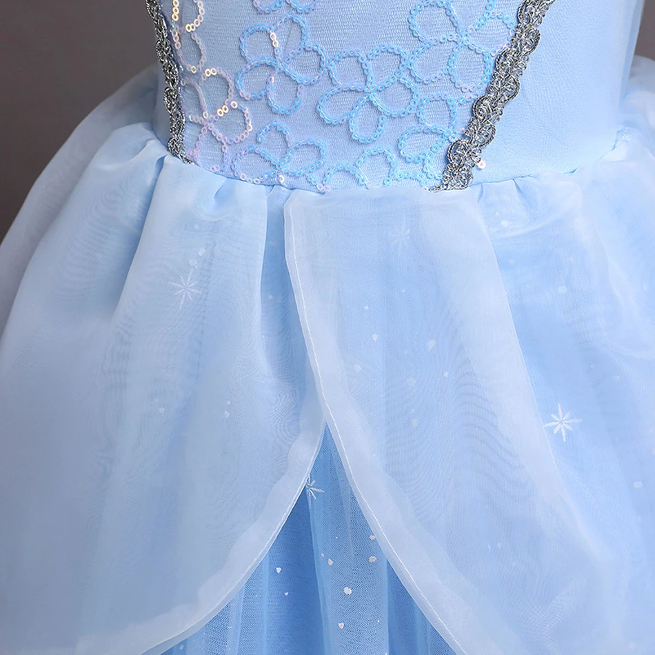 Vestido de princesa Cenicienta para niña, vestido de baile con