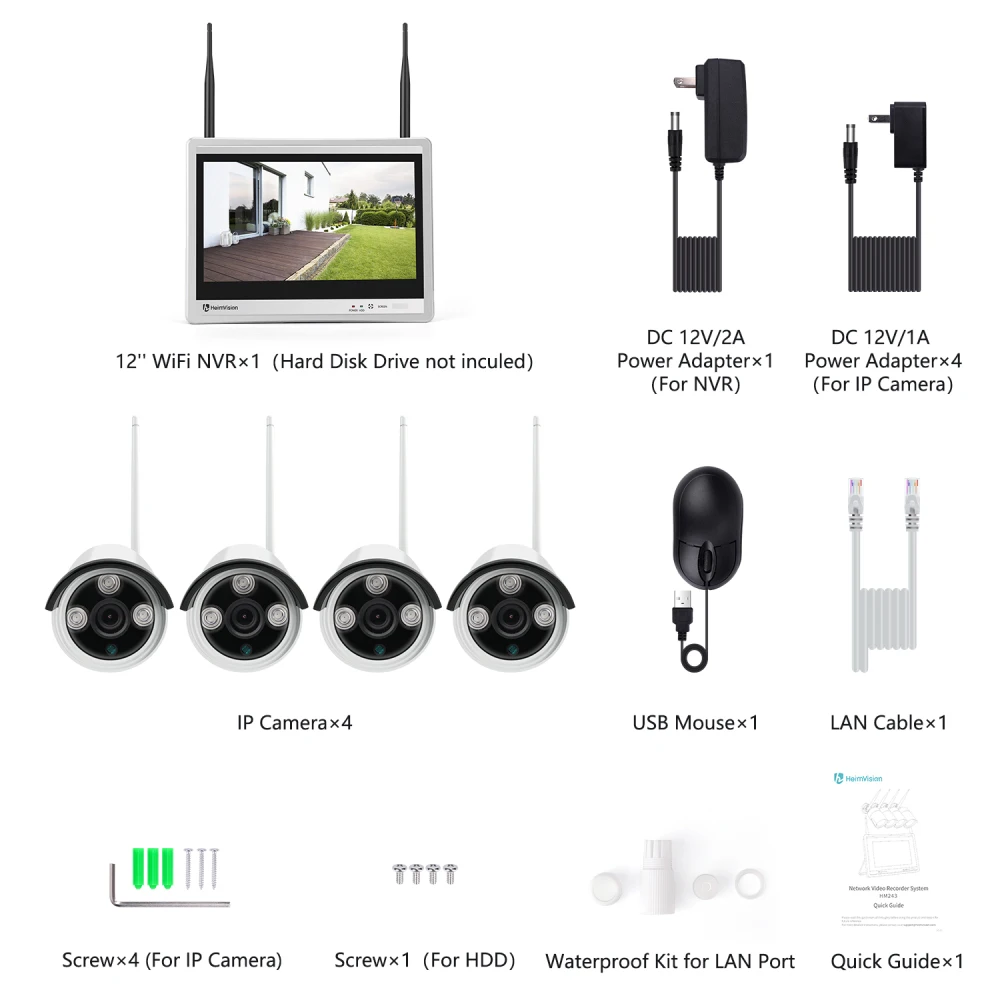 HeimVision HMB43MQ Wi Fi для наблюдения 1080P Беспроводной на открытом воздухе/Крытый