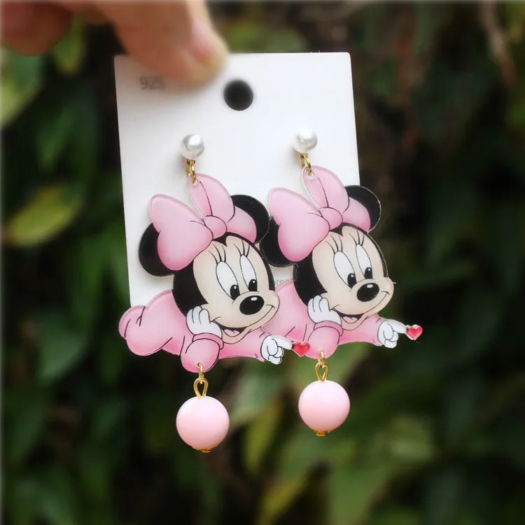 Disney Gelatoni Duffy Acrylic Earrings Anime Accessories Women Fashion Stellalou Cute Stellalou Minnie Mouse Ear Drops Cosplay Aliexpress