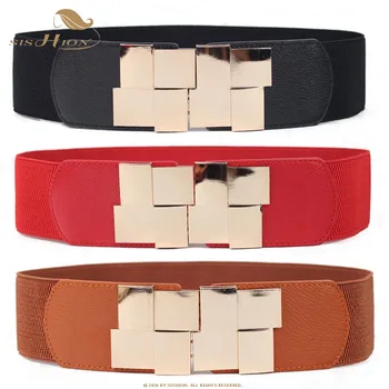 

SISHION Fashion ladies elastic skirt wide belt female version wild women's decorative thick waist seal super wide SP0354