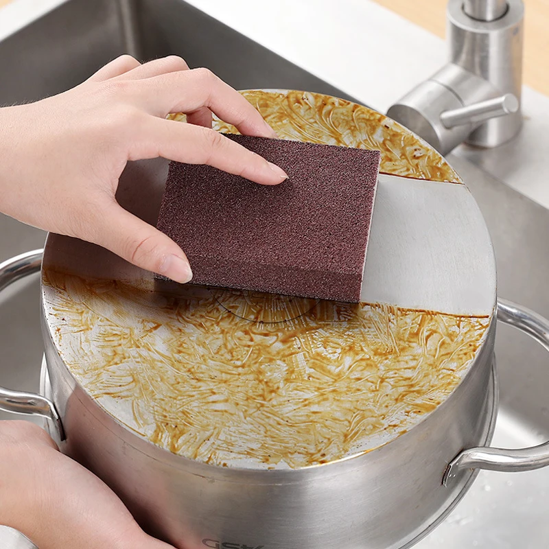 

1PC Magic Sponge Eraser Carborundum Removing Rust Cleaning Brush Descaling Clean Rub for Cooktop Pot Kitchen Cleaning Tools