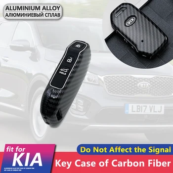 

Metal Carbon Fiber Car Key Cover Case Shell 3 Buttons for KIA Sportage Ceed Sorento Cerato Forte 2016 2017 2018 Car Accessories