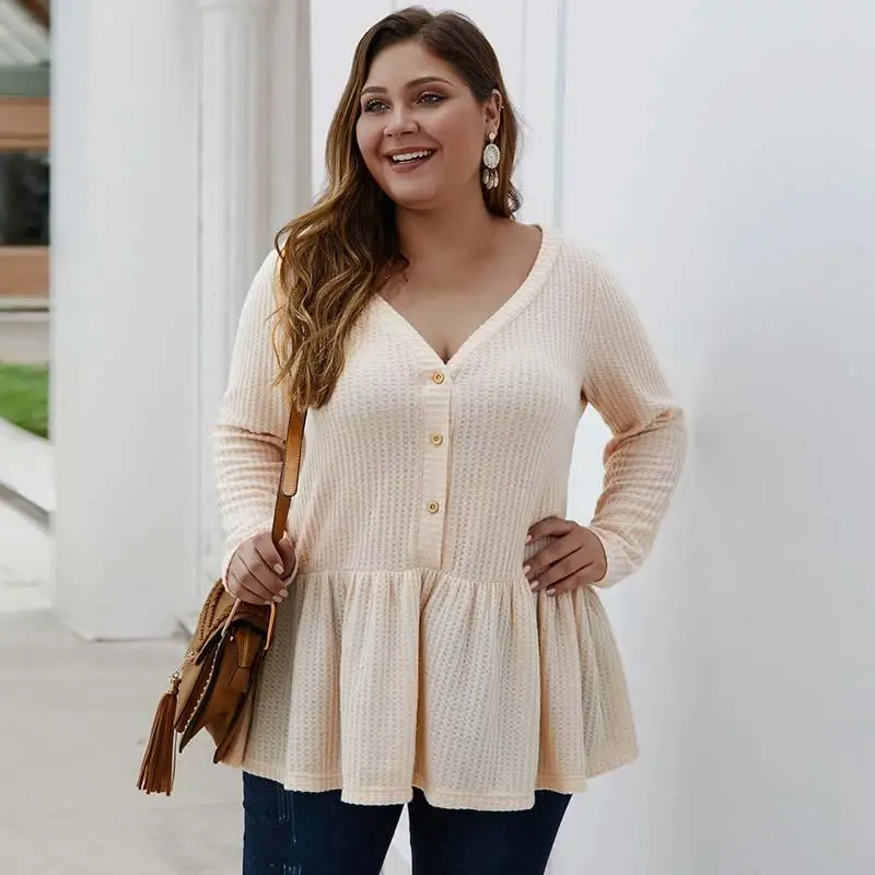 2019 Autumn Women Pullover Sweater Oversized Sweater Women Winter Long Sweater Women Plus Size V-neck Knitted Dress Ladies photo