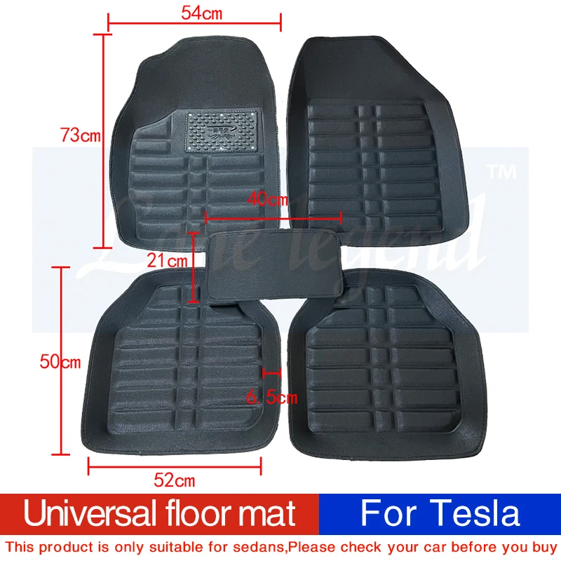 Universal car floor mats for Tesla model 3 Model S X styling accessories automobile foot covers matS |