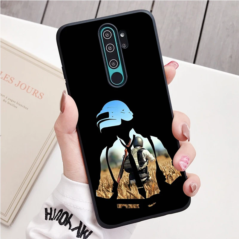 xiaomi leather case case PUBG Game black Silicone Phone Case For Redmi note 9 8 7 Pro S 8T 7A Cover cases for xiaomi blue