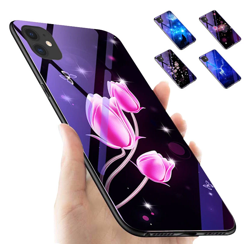LS мобильный телефон чехол для iPhone11 SE2 max с гальваническим синим светильник том Apple