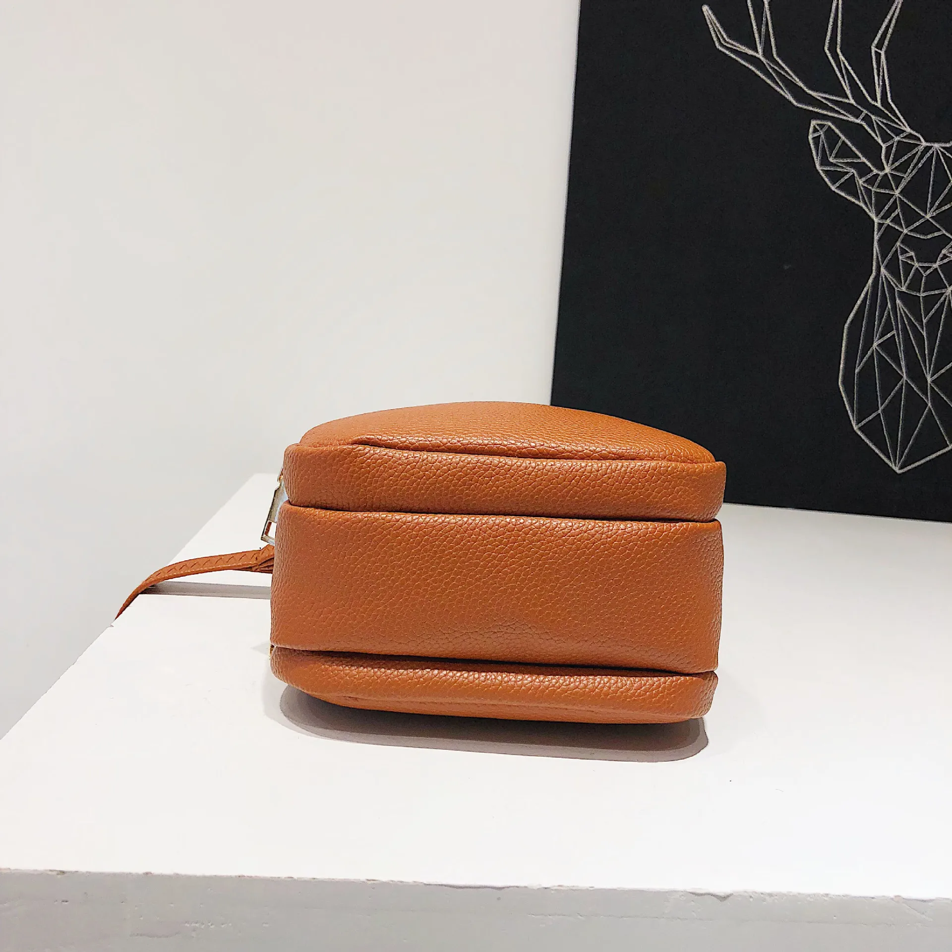 

2018 New Style Fashion Korean-style Simple bai da xiao Square Bag Retro WOMEN'S Bag Headphone Jack Bag