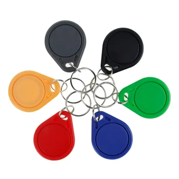 

10pcs RFID Keyfobs Tags 13.56MHz IC keychains NFC tags ISO14443A MF Classic 1k NFC RFID Access Control Key Card Token for Reader