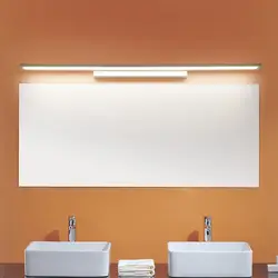 Современный 40/60/80/100/120 см высокая яркость Led ванная комната зеркало свет акрил настенная лампа с абажуром бра дома зеркало лампы, светильники