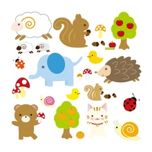 Милые Мультяшные нашивки в форме животных теплообменники с утюгом для детской одежды моющиеся простые наклейки на заказ