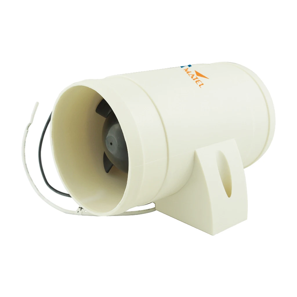 Marine Boat Electric In Line Bilge Air Blower 3 inch 145 CFM 12V (White)