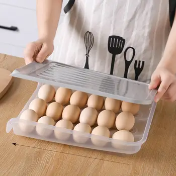 

2020 Egg Storage Holder Eggs Storage Rack Refrigerate Food Savers Eggs Space Saver Organizer Container Kitchen Storage Gadgets