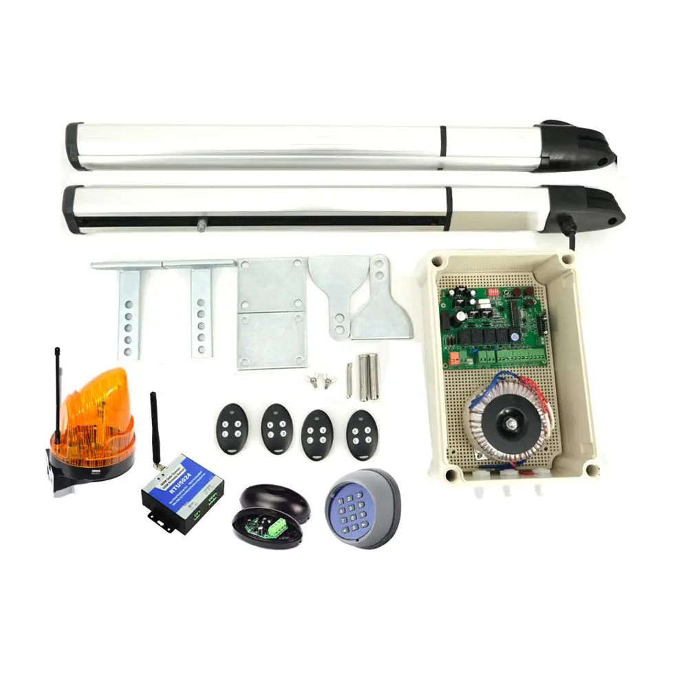

DC24V Swing gate actuator Door/ Gate Opener Home Gate Signal lamp, photocells ,gsm,keypad optional Remote control for gate
