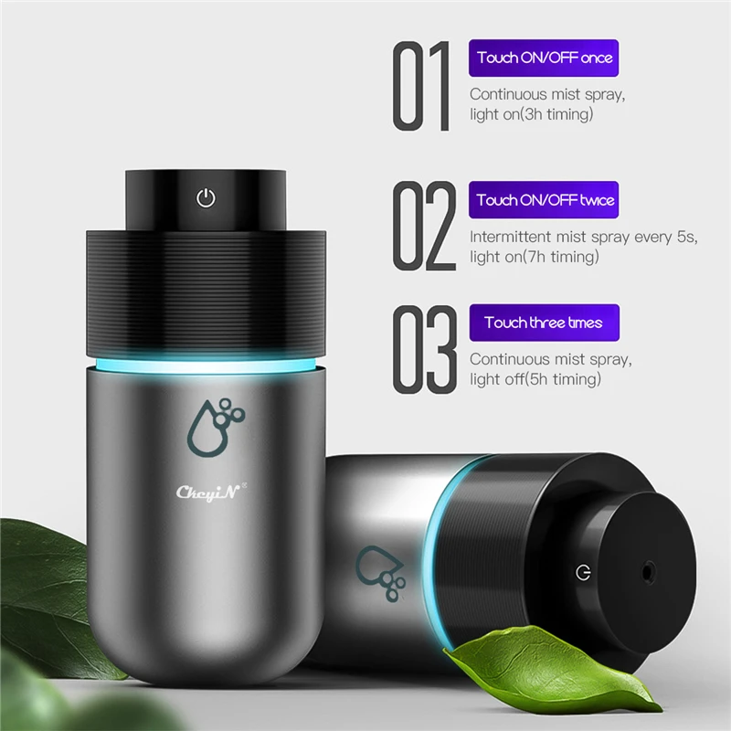 

200ML Mini USB Car Humidifier Air Purifier Air Freshener 7 Colors Light Aroma Diffuser Essential Oil Diffuser Home Silent Desktop Portable Aromatherapy Mist Humidificador 45