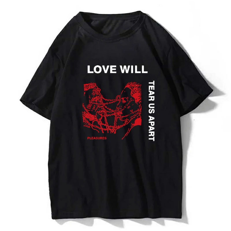 Готическая футболка Love Will оторвать США с принтом 2020 лето унисекс Tumblr модная гранж