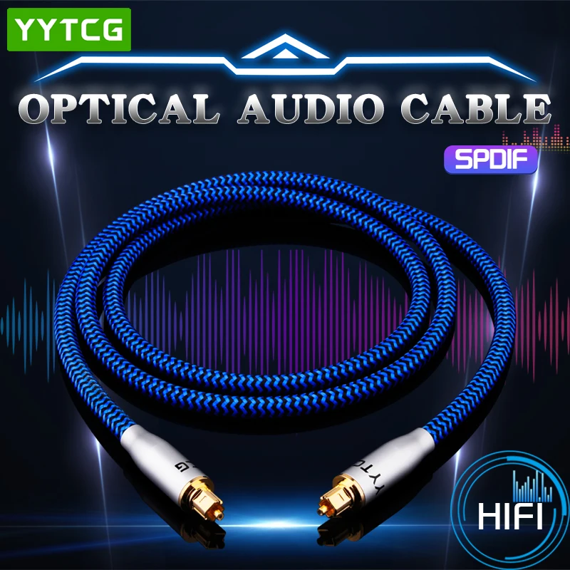 YYTCG Cable de Audio óptico Digital, Cable Coaxial Toslink SPDIF para