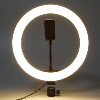 

Newest 8/10/12" Selfie LED Dimmable Ring Light Selfie Lamp Camera Studio Gimbal Stand For Live Photography Yutube Video Makeup