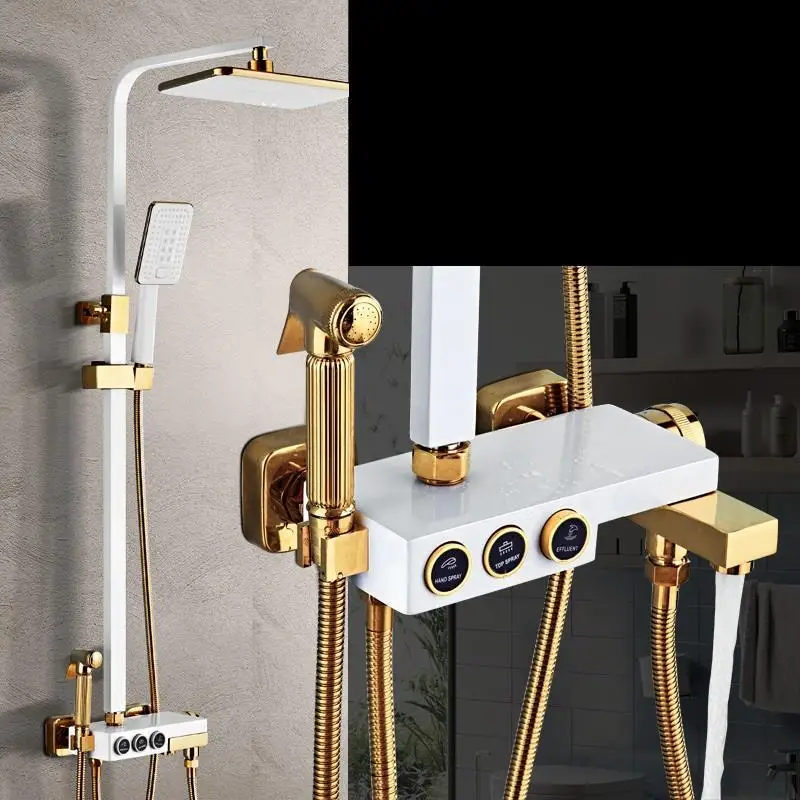 Painel Colonne De Douche Piscina Regendouche Regadera Electronica Conjunto Preto Eletrico Do Banheiro Ducha Chuveiro душевой набор