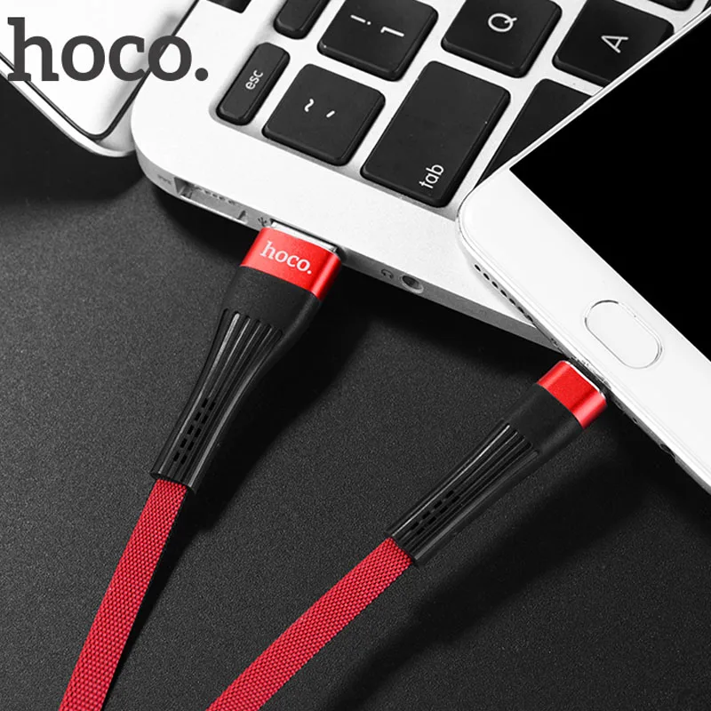 HOCO U39 24 шт./лот 1,2 м нейлоновый Прочный USB кабель для iPhone type-C кабель Micro кабель для samsung USB C провод зарядного устройства
