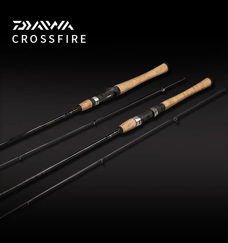 Vara de Pesca Mais Novo Original Daiwa Crossfire 1.83 m 1.98 2.13 Fiação Fundição Ação Rápida mh Potência Óxido Alumínio Guias Mod. 1229303 2 Varas de pescar