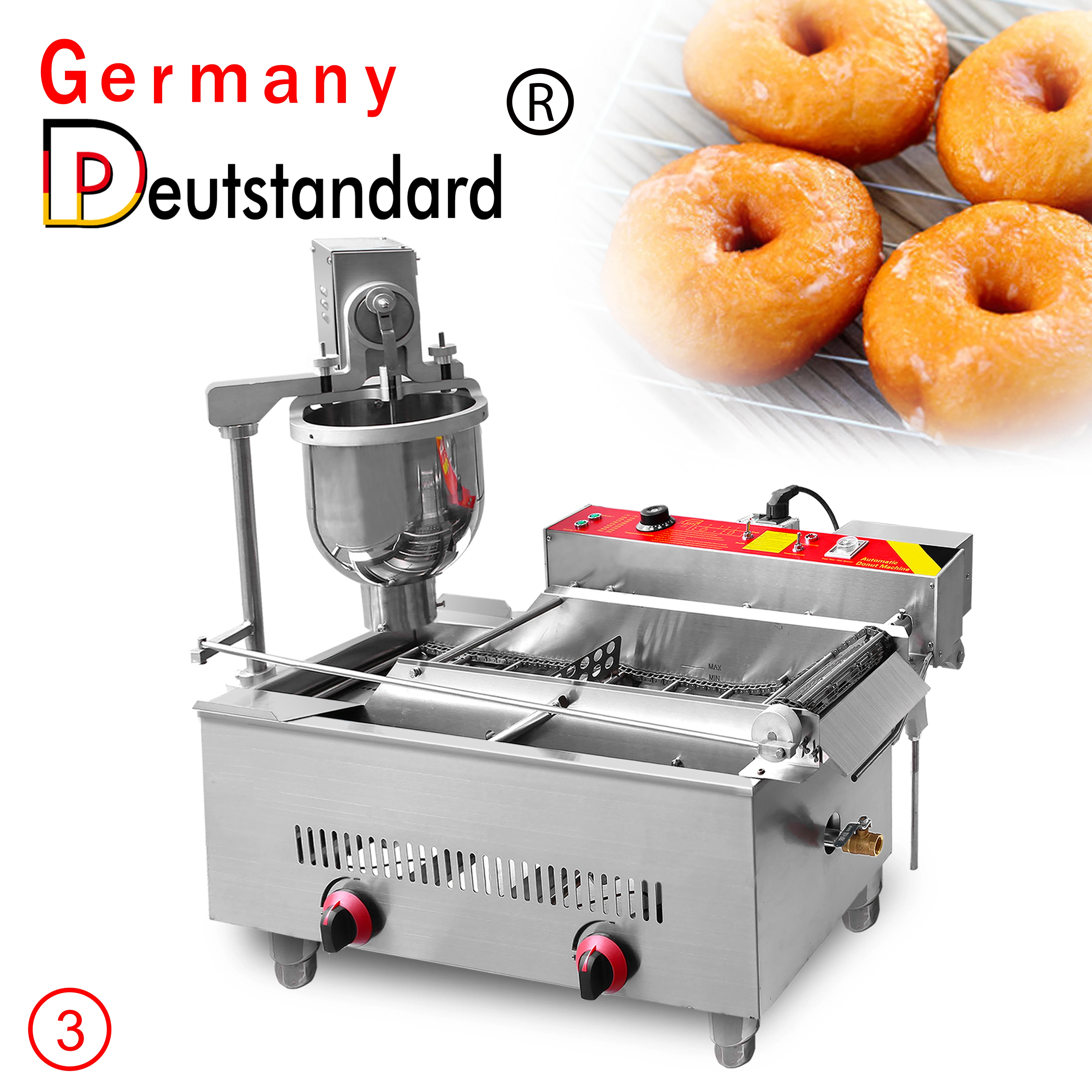2021 Gas and Electric Automatic Commercial Donut Machine Stainless Steel Mini Fryer Circle Doughnut Maker Industrial With CE 2021 amazon air fryer oven 10 in 1 toaster with rotisserie