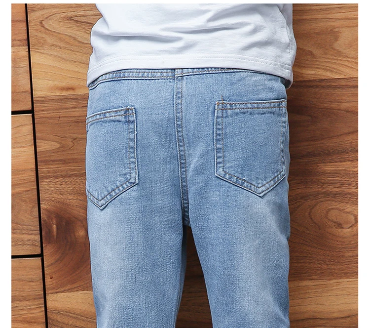 Girls pants new autumn trousers spring and autumn foreign cats loose children's jeans Korean version of the tide