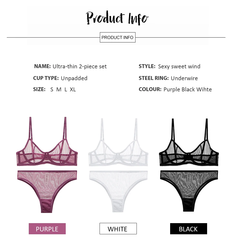 Mesh Transparent Seamless Bra Set Women Underwear Set Fashion Ladies Bralette  Secret Sexy Lingerie 2Pcs Bra+Panties Sets lounge underwear set